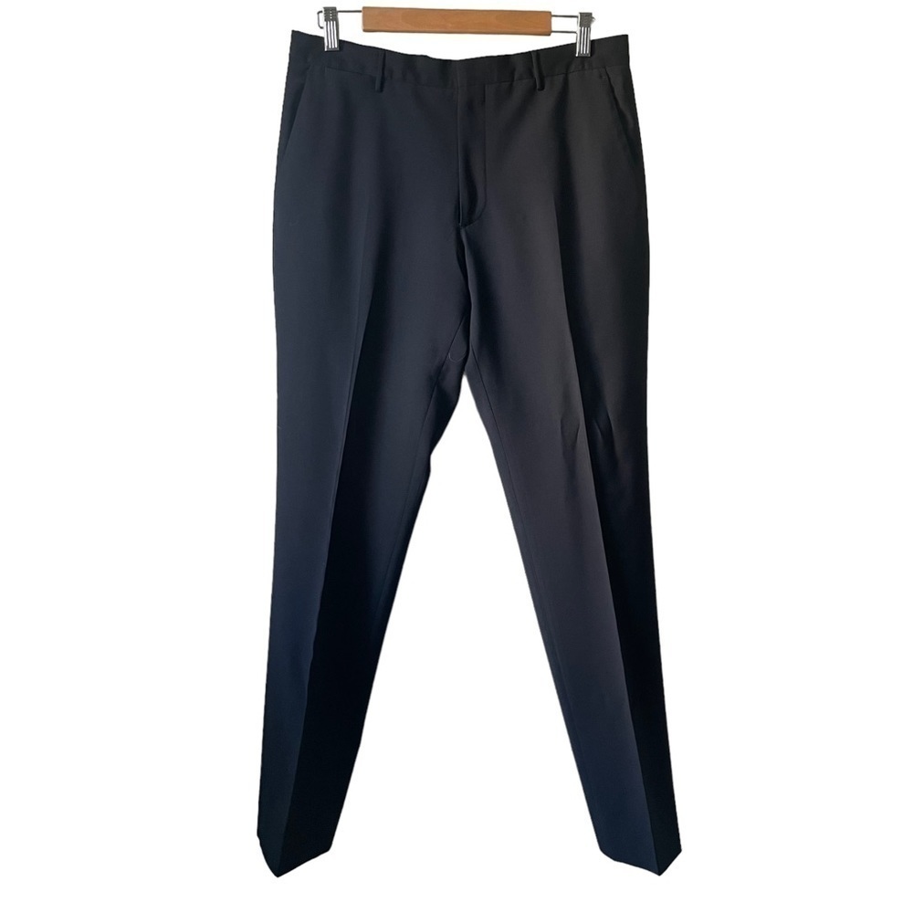 Burberry Wool Twill Tailored Black Trousers Size 48 / 14 US - Picture 2 of 11